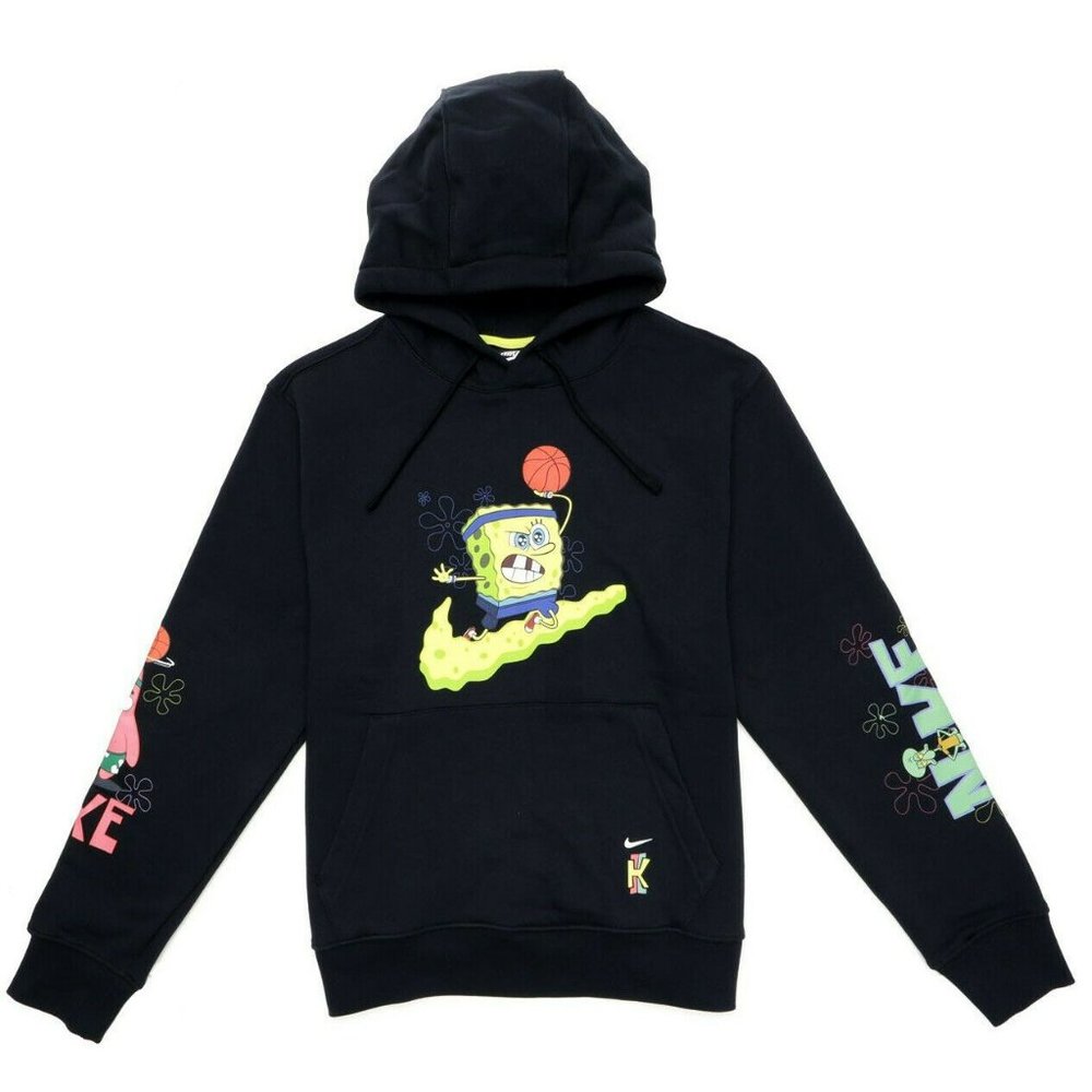 New Men's NIKE‎ KYRIE x SPONGEBOB SQUAREPANTS HOODIE 'Black'  [CQ7184 010]